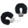 Ouch! - menottes en peluche (noires)