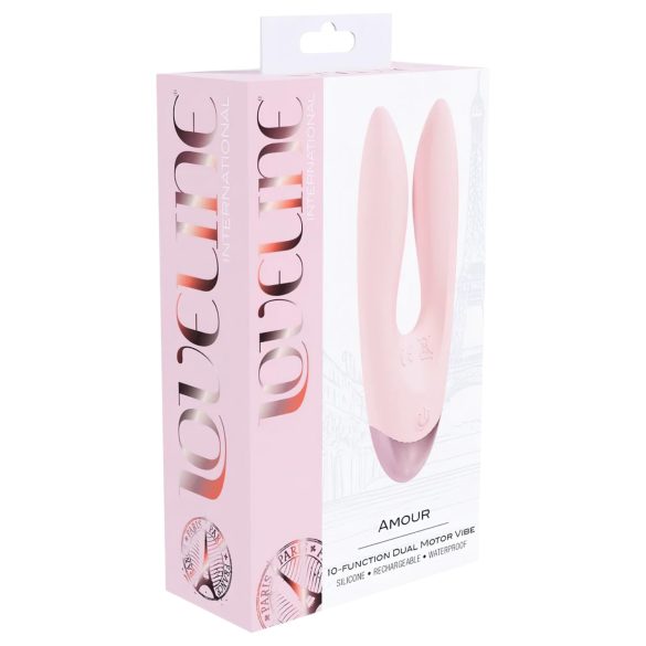 Loveline Amour - vibromasseur à double bras - silicone rose