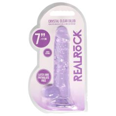 REALROCK - dildo réaliste violet transparent (17cm)