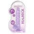 REALROCK - dildo réaliste violet transparent (17cm)