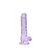 REALROCK - dildo réaliste violet transparent (17cm)