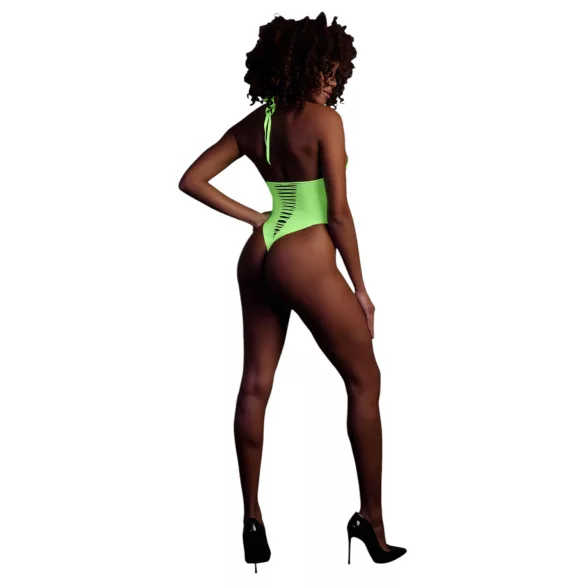 Ouch! - body ouvert phosphorescent - néon vert