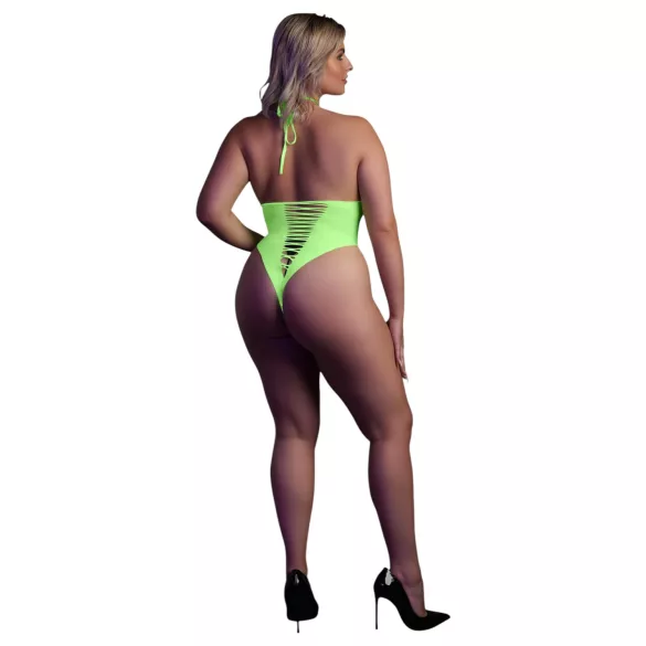 Ouch! - body ouvert phosphorescent - néon vert