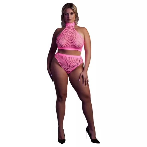 Ouch! - ensemble lingerie phosphorescent - rose