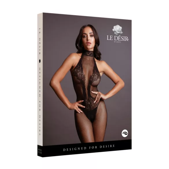 Le Désir - combinaison résille en dentelle (noir) - S-XL