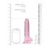 REALROCK - dildo réaliste transparent - rose (17cm)
