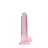 REALROCK - dildo réaliste transparent - rose (17cm)