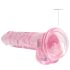 REALROCK - dildo réaliste transparent - rose (17cm)