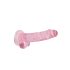 REALROCK - dildo réaliste transparent - rose (17cm)