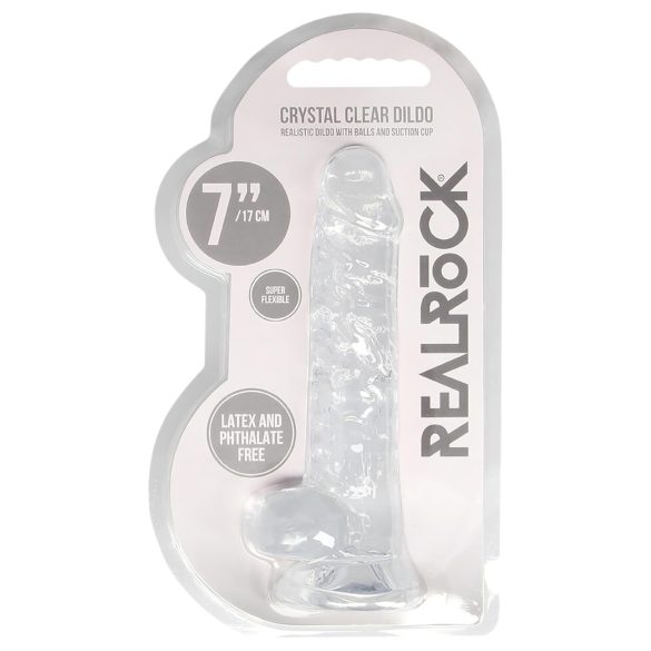 REALROCK - Dildo réaliste transparent (17 cm)