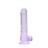 REALROCK - Dildo réaliste transparent - violet (19cm)
