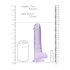 REALROCK - Dildo réaliste transparent - violet (19cm)