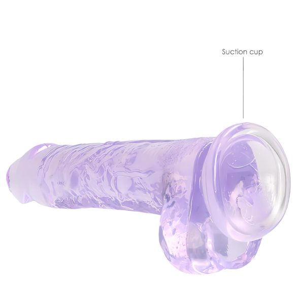 RealRock - gode réaliste transparent - violet 19cm