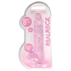 REALROCK - dildo réaliste transparent - rose (19cm)