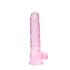 REALROCK - dildo réaliste transparent - rose (19cm)