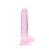 REALROCK - dildo réaliste transparent - rose (19cm)