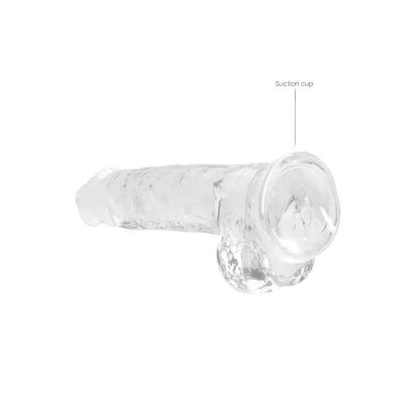 RealRock - gode réaliste transparent - 19 cm