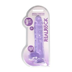 REALROCK - gode transparent réaliste - violet (22cm)
