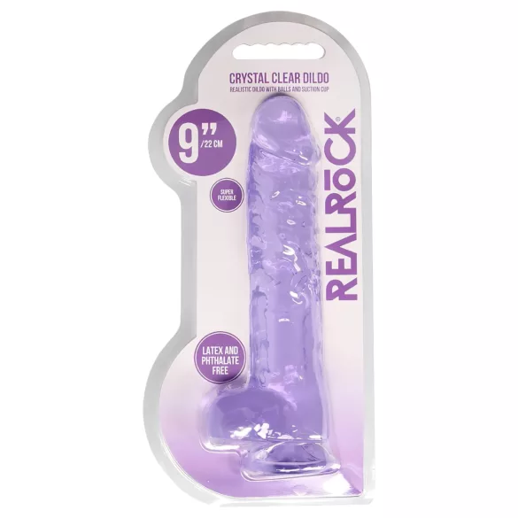 RealRock - gode réaliste transparent - silicone violet 22cm