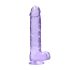 REALROCK - gode transparent réaliste - violet (22cm)