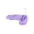 REALROCK - gode transparent réaliste - violet (22cm)