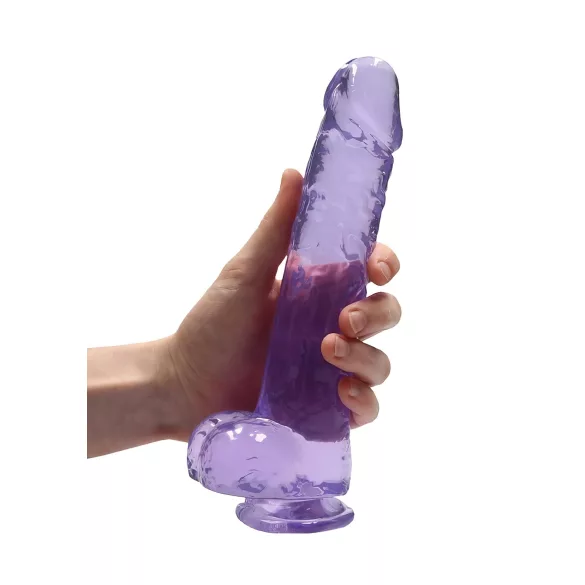RealRock - gode réaliste transparent - silicone violet 22cm