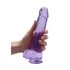 REALROCK - gode transparent réaliste - violet (22cm)