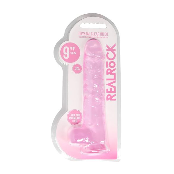 REALROCK - Dildo réaliste transparent - rose (22 cm)