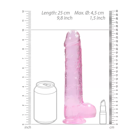 RealRock - godemichet réaliste transparent - rose 22cm