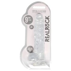 REALROCK - Godemichet réaliste transparent - 22 cm