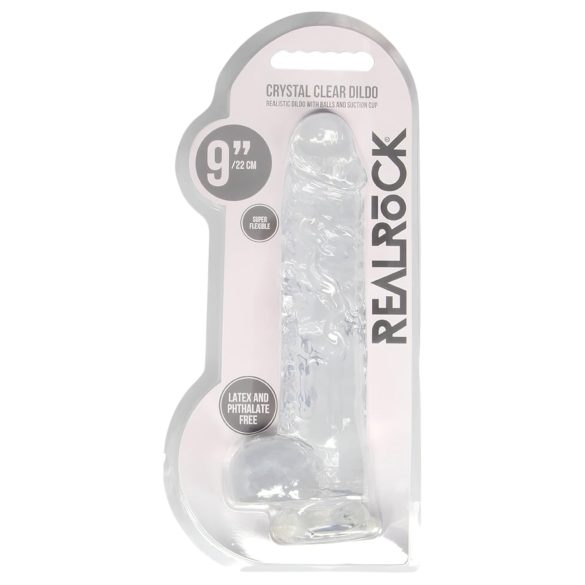 REALROCK - Godemichet réaliste transparent - 22 cm