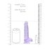 REALROCK - dildo réaliste transparent - violet (15cm)