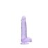 REALROCK - dildo réaliste transparent - violet (15cm)