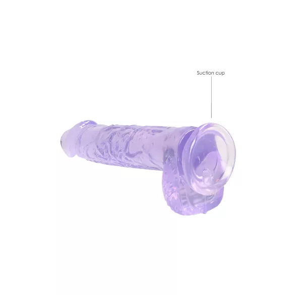RealRock - gode réaliste transparent - violet - 15cm