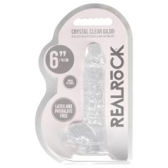 REALROCK - dildo réaliste transparent - translucide (15cm)