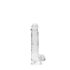 REALROCK - dildo réaliste transparent - translucide (15cm)