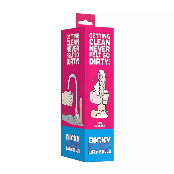 S-Line - Dicky Cum - savon en forme de pénis avec testicules - naturel (250 g)