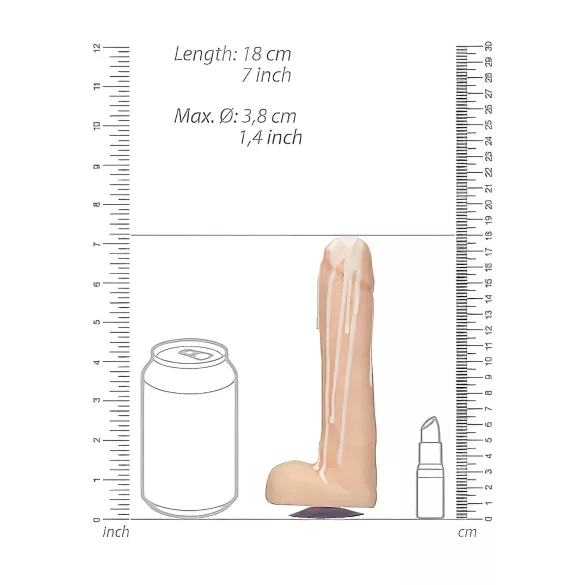 S-Line - Dicky Cum - savon en forme de pénis avec testicules - naturel (250 g)