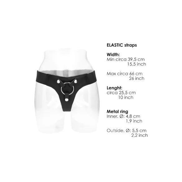 RealRock Elastic - harnais pour gode ceinture - noir