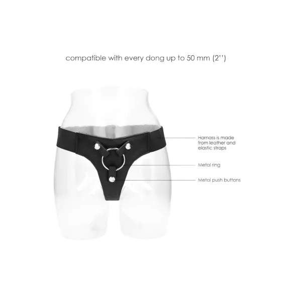 RealRock Elastic - harnais pour gode ceinture - noir