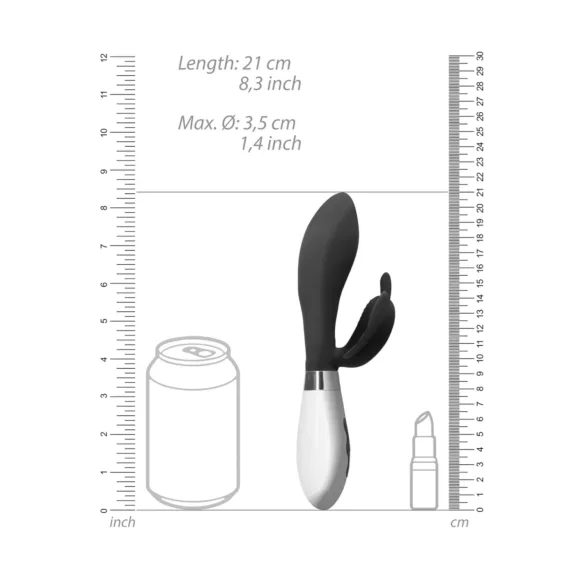 Alexios - vibromasseur rabbit papillon stimulateur clitoridien - silicone noir
