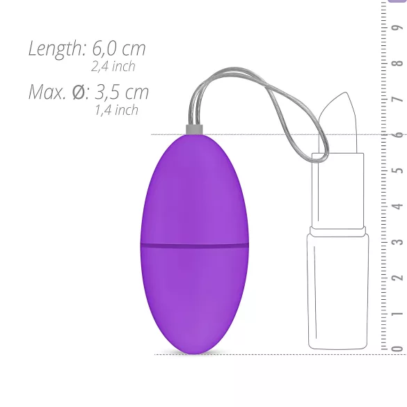 Easytoys - œuf vibrant 7 modes télécommande sans fil - violet
