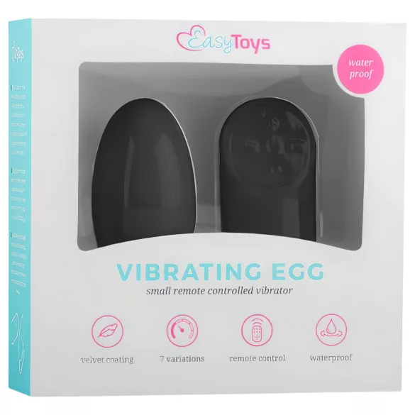 Easytoys - œuf vibrant télécommandé 7 modes - noir