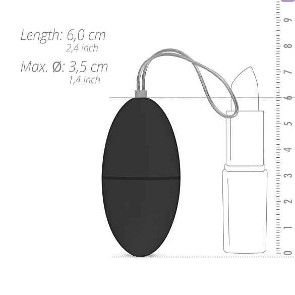 Easytoys - œuf vibrant télécommandé 7 modes - noir