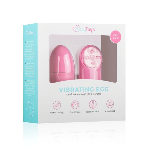 Easytoys - Œuf vibrant à 7 rythmes télécommande (rose)