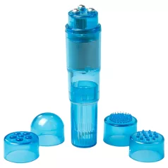 Easytoys - mini vibromasseur set - 5 accessoires - bleu