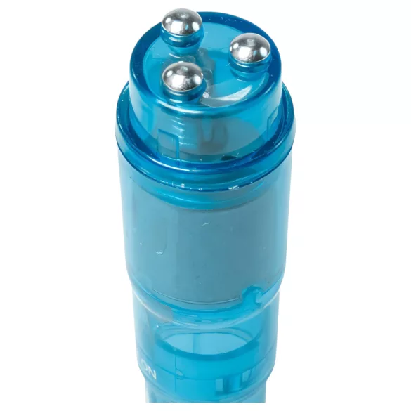Easytoys - mini vibromasseur set - 5 accessoires - bleu