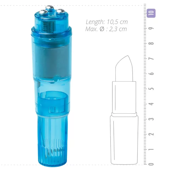Easytoys - mini vibromasseur set - 5 accessoires - bleu