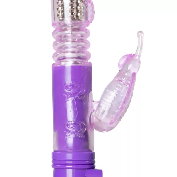 Easytoys Butterfly - vibromasseur rotatif et va-et-vient - silicone violet