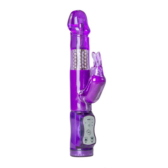 Easytoys Rabbit - Vibromasseur Perlé à Rotation et Stimulateur Clitoridien (Violet)